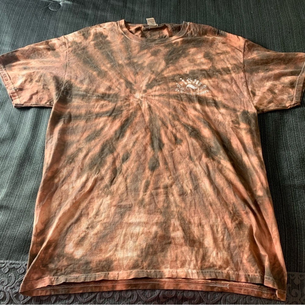 Vintage Fruit of the Loom Tie Dye Skull An Artistic Movement T-Shirt Tee Top L - Picture 4 of 10